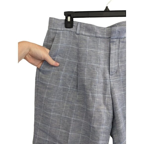 Banana Republic Linen Blend Windowpane Coastal Shorts Size 8 - Picture 3 of 8